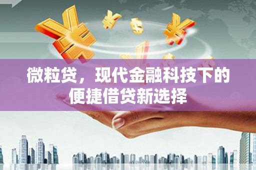 淄博微粒贷，现代金融科技下的便捷借贷新选择