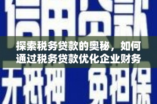 淄博探索税务贷款的奥秘，如何通过税务贷款优化企业财务