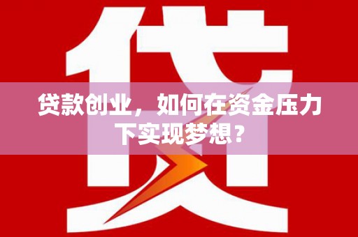 淄博贷款创业，如何在资金压力下实现梦想？