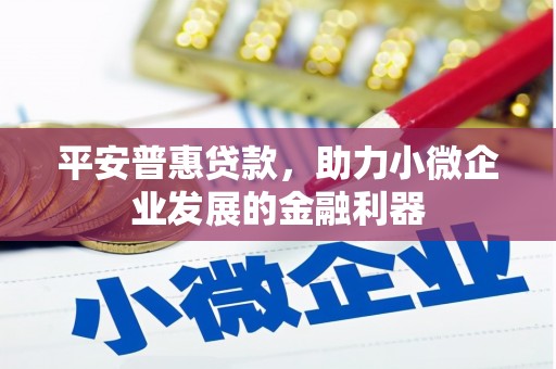 淄博平安普惠贷款，助力小微企业发展的金融利器
