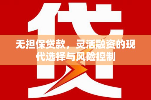 淄博无担保贷款，灵活融资的现代选择与风险控制