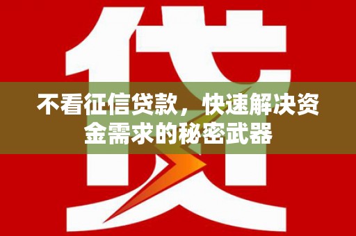 淄博不看征信贷款，快速解决资金需求的秘密武器
