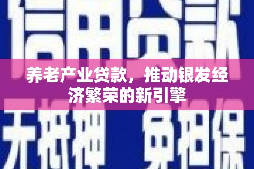 淄博养老产业贷款，推动银发经济繁荣的新引擎