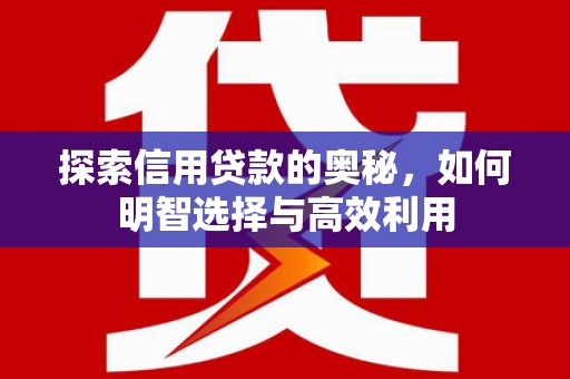 淄博探索信用贷款的奥秘，如何明智选择与高效利用