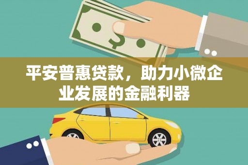 淄博平安普惠贷款，助力小微企业发展的金融利器