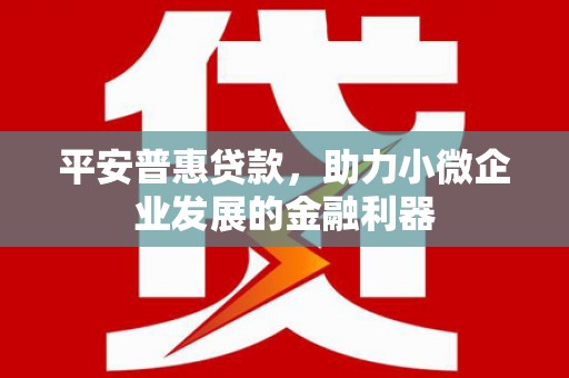 淄博平安普惠贷款，助力小微企业发展的金融利器