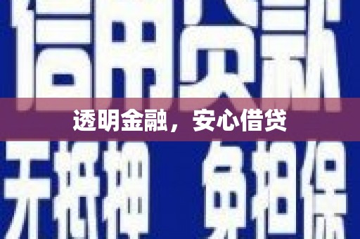 淄博透明金融，安心借贷