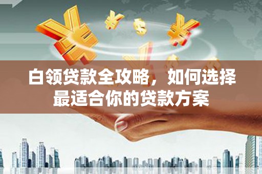 淄博白领贷款全攻略，如何选择最适合你的贷款方案