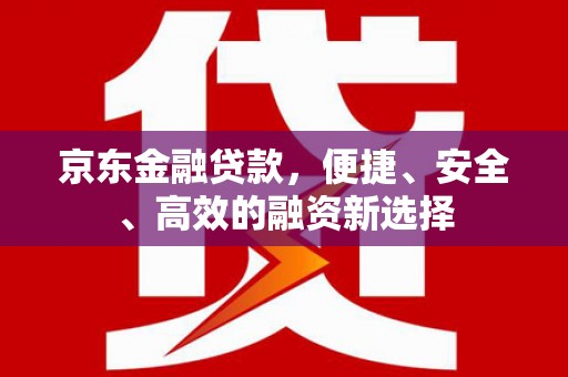 淄博京东金融贷款，便捷、安全、高效的融资新选择